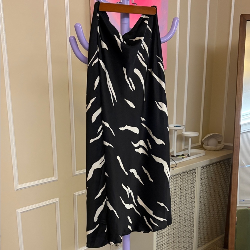 Reformation Layla silk midi printed skirt